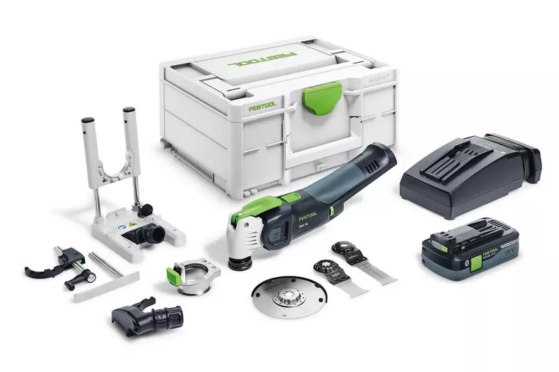 Outil oscillant VECTURO OSC 18 HPC 4,0 EI-Set - FESTOOL - avec 1 batterie 18V 4.0Ah - chargeur - accessoires - Systainer - 576593