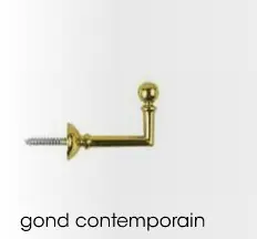 Gond embrasse Contemp Laiton   Cessot-[Modèle:Saillie 80mm]