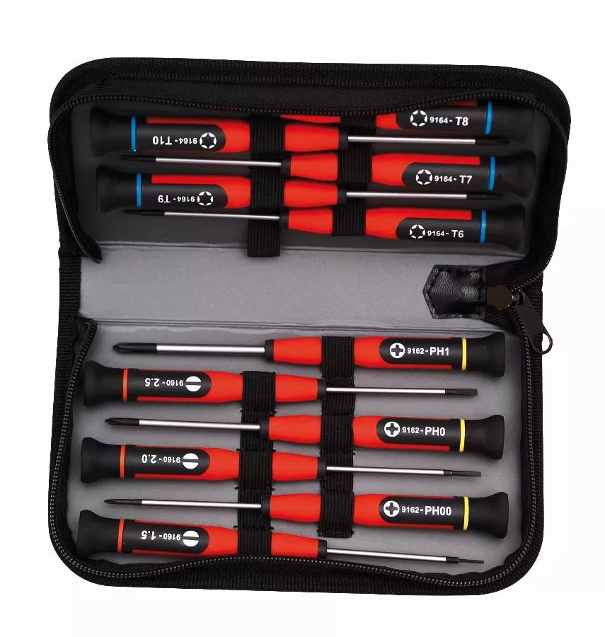 Jeu 12 tournevis de précision en trousse - MOB - 9169020001