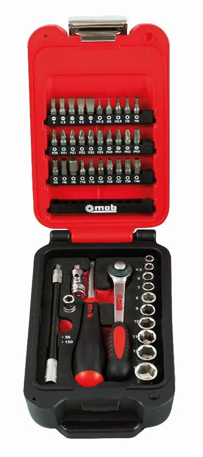 Box small 1/4 46 pièces 6p. cliquet rond - MOB - 9416046001