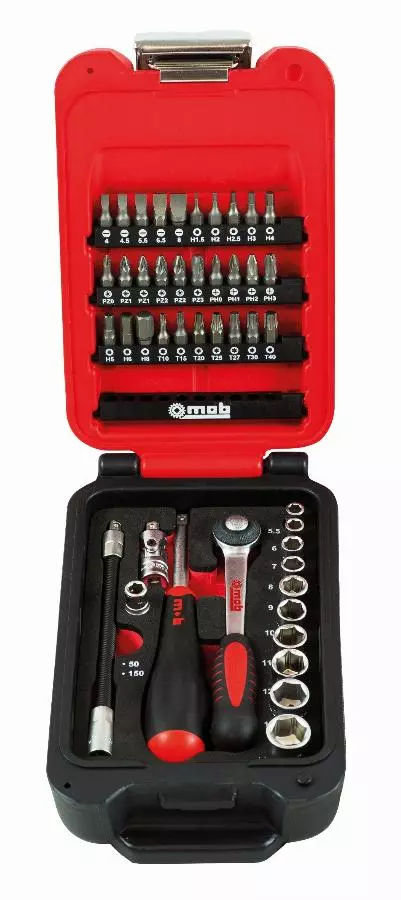 Box small coffret de douilles 1/4 46 pièces 6 pans cliquet fast - MOB - 9416046201