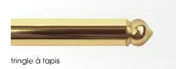 Tube rond laitonné D.16mm pour barre à tapis 50cm