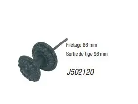 Bouton de porte Dahlia Noir 70mm