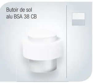 Butoir de porte Alu argent / blanc