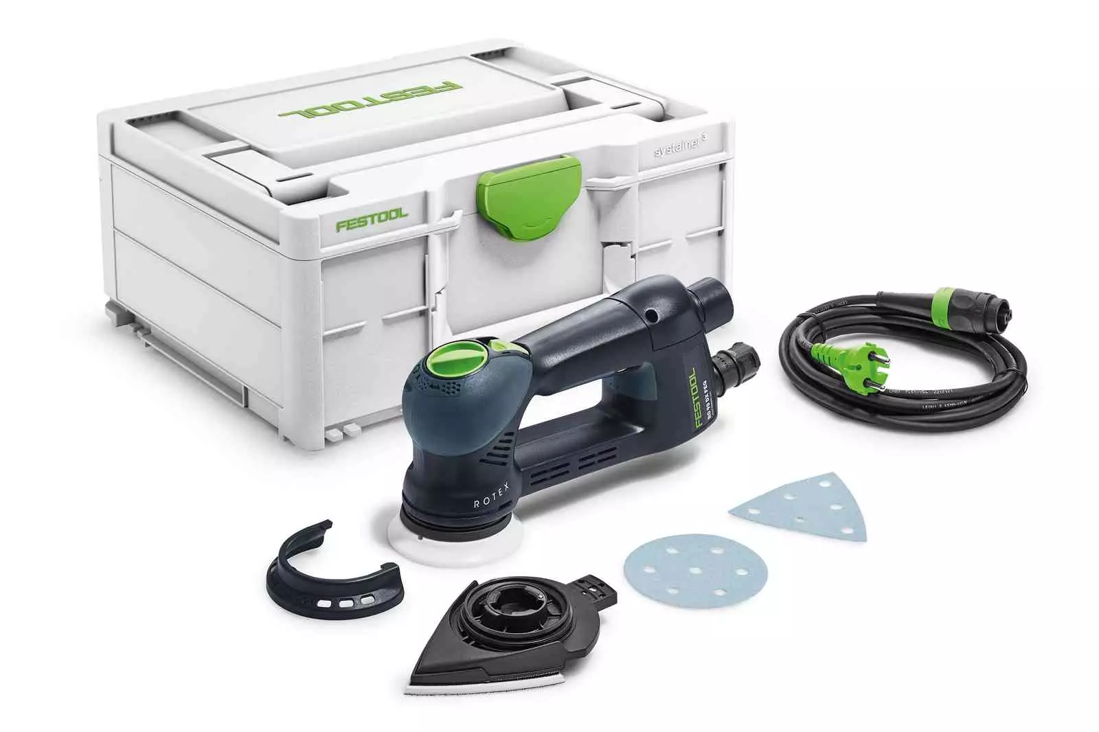 Ponceuse excentrique ROTEX RO 90 DX FEQ-Plus - 400W Ø90 mm - FESTOOL - avec accessoires - Systainer - 576259