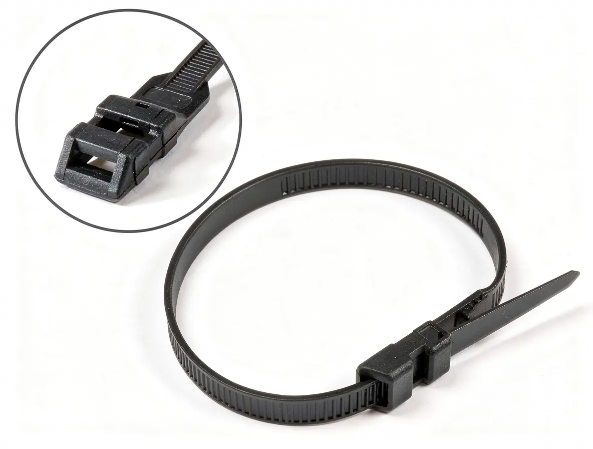 Collier lien Nylon 6.6 (Modèle : PLBD1) Tête double - 9 x 360 mm - Noir - Sachet de 100 - ACTON - PLBD1 9X360