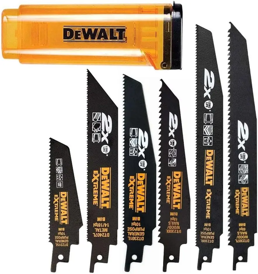 Coffret 6 lames scie sabre - DEWALT - DT2440L-QZ