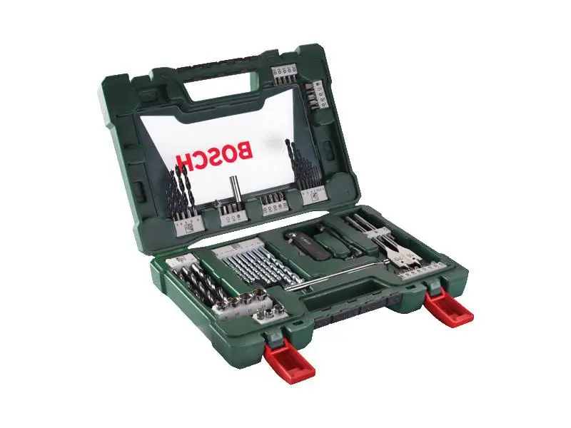 Coffret V-Line 68 pièces BOSCH pour perçage et vissage avec cutter, tige magnétique et renvoi d’angle - 2607017191