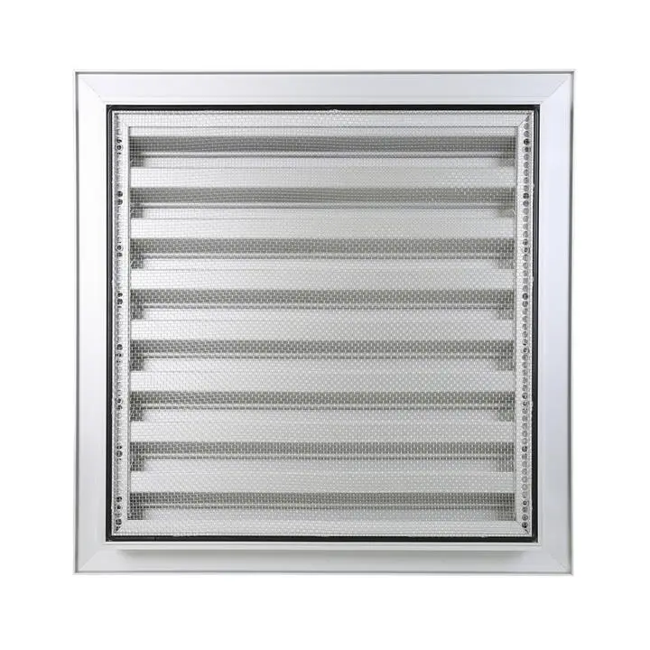 Grille murale à encastrer F1 anodisé argent moustiquaire inox 411 - RENSON 