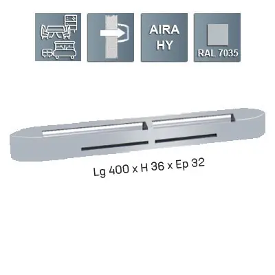 Entrée d’air hygroréglable AIRA HY gris clair - ANJOS - 0696GR
