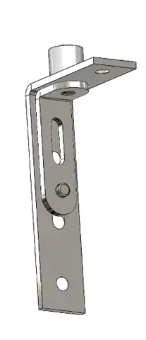 Guide sur équerre sans ressort 68x35mm galet nylon Ø 10 mm - MONIN  - 112 910