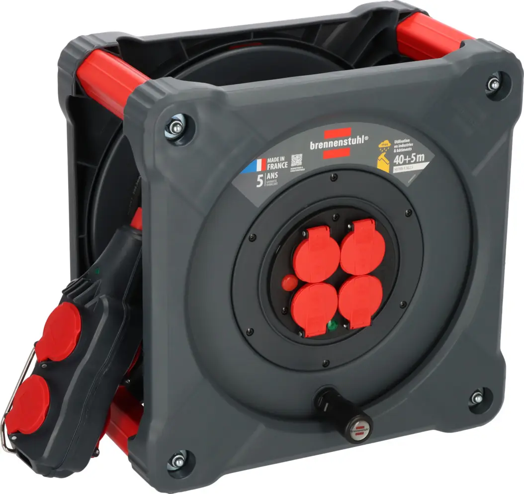 Enrouleur de câble KC 4201 4+4 Professional avec Powerblock 40+5m H07RN-F 3G2,5 - IP44 - BRENNENSTUHL - 9212451110