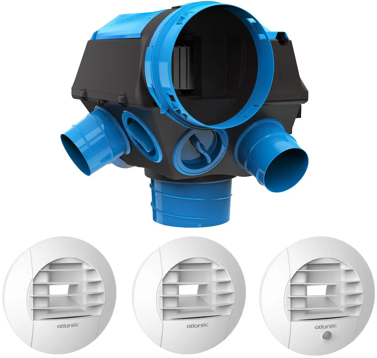 Kit piles Hygrocosy BC 2 VMC hygro basse conso 6 sanitaires (3 bouches) - ATLANTIC - 412320