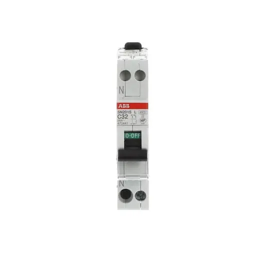 Disjoncteur modulaire - 1P+N - 32A - courbe C- 4500A/6kA-peignable-Auto - SN201SL 
