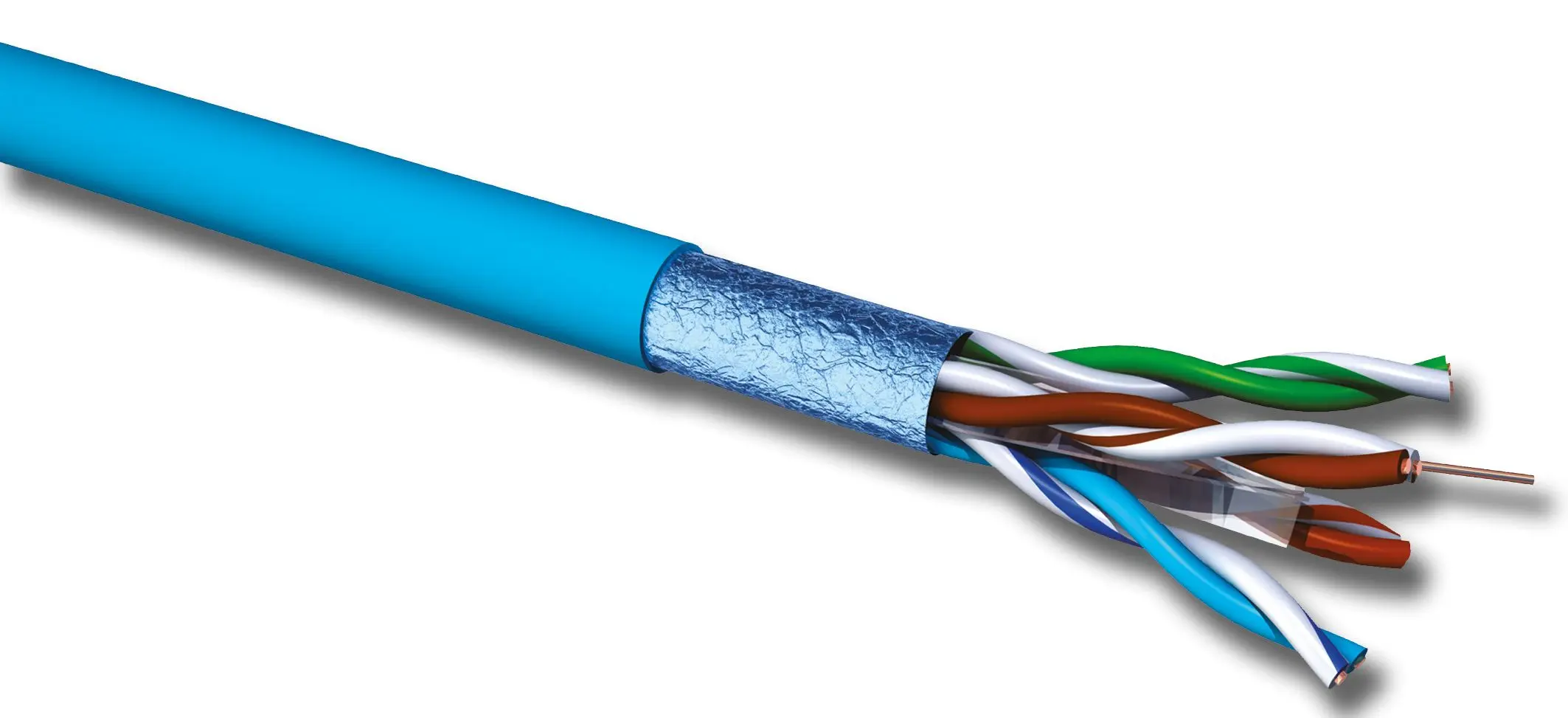 CABLE RJ45 CAT6 F/UTP 1X4P COURONNE DE 100M