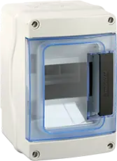 Coffret étanche IP65 nu 4 Modules Entrées Souples - EUROHM - 19101