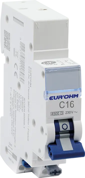Disjoncteur PH+N 16A 4.5kA courbe C automatique - EUROHM - 20316