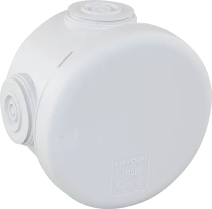 Boîte de dérivation Ø60x40 Sum'ohm étanche 4 embouts avec couvercle enclipsable Gris IP55 - EUROHM - 50001