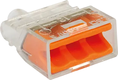 Boite de 100 connecteurs transparents - 3 entrées - EUROHM - 70053