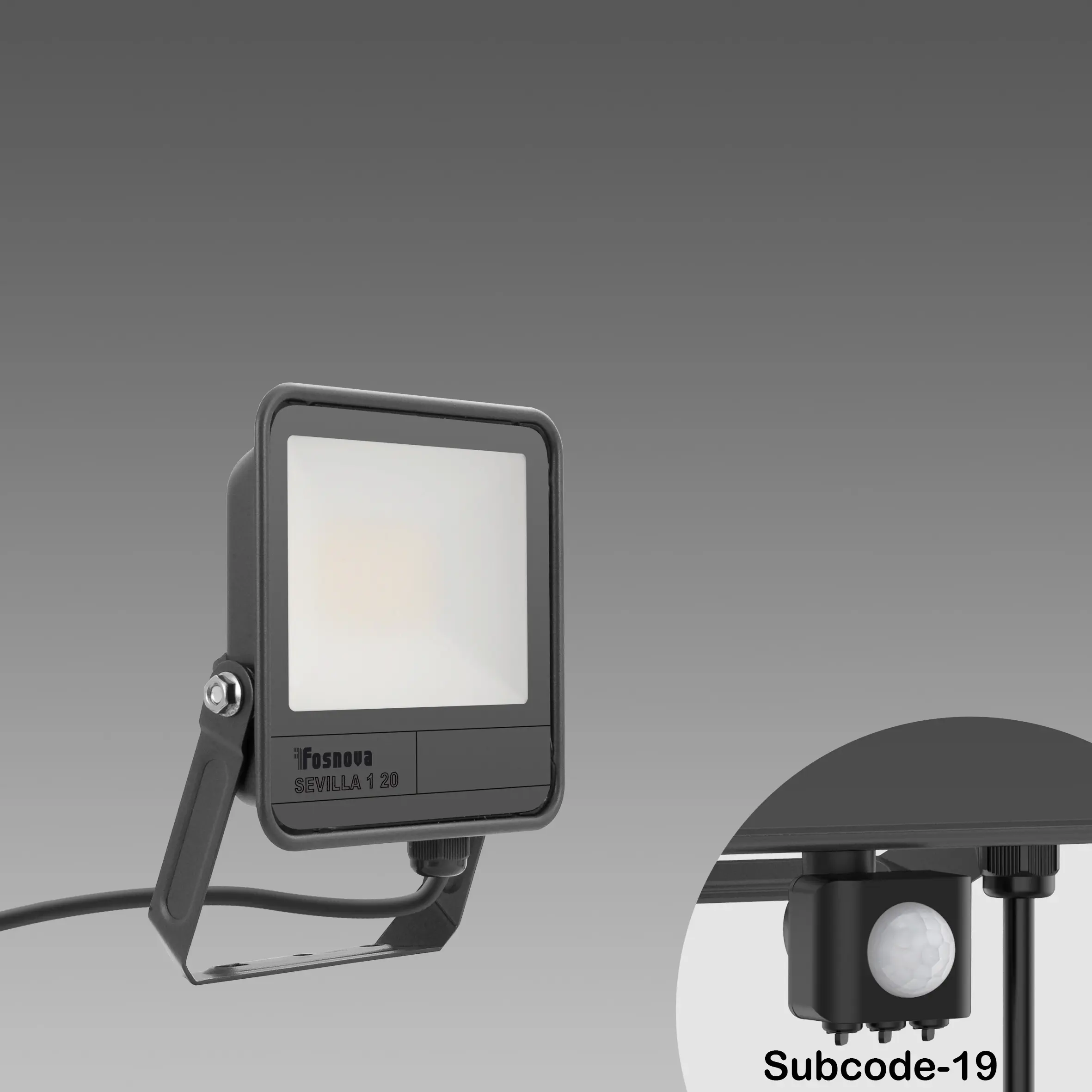 PROJECTEUR LED EXTÉRIEUR 20W 3000K 2100LM GRAPHITE