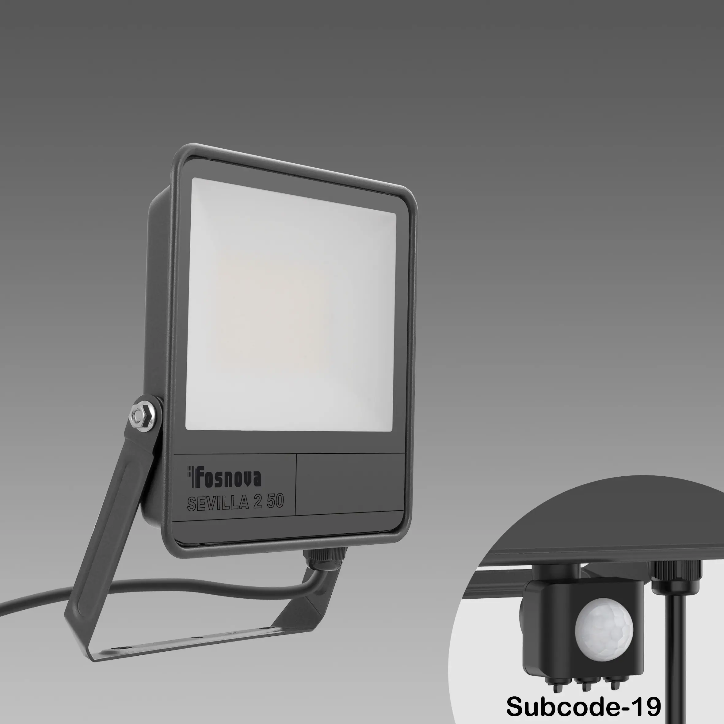 PROJECTEUR LED EXTÉRIEUR 50W 3000K 5200LM GRAPHITE