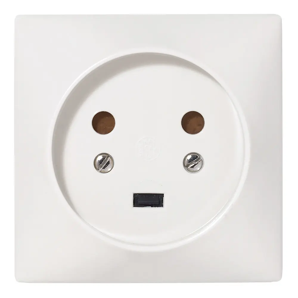 Socle 2P+T à vis avec éclips de protection dimensions 80x80mm