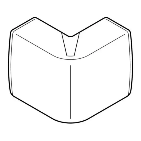 ANGLE EXTÉRIEUR VARIASOUPLE +OU-7° POUR MOULURE KEVA 22MMX12MM -PVC BLANC ARTIC