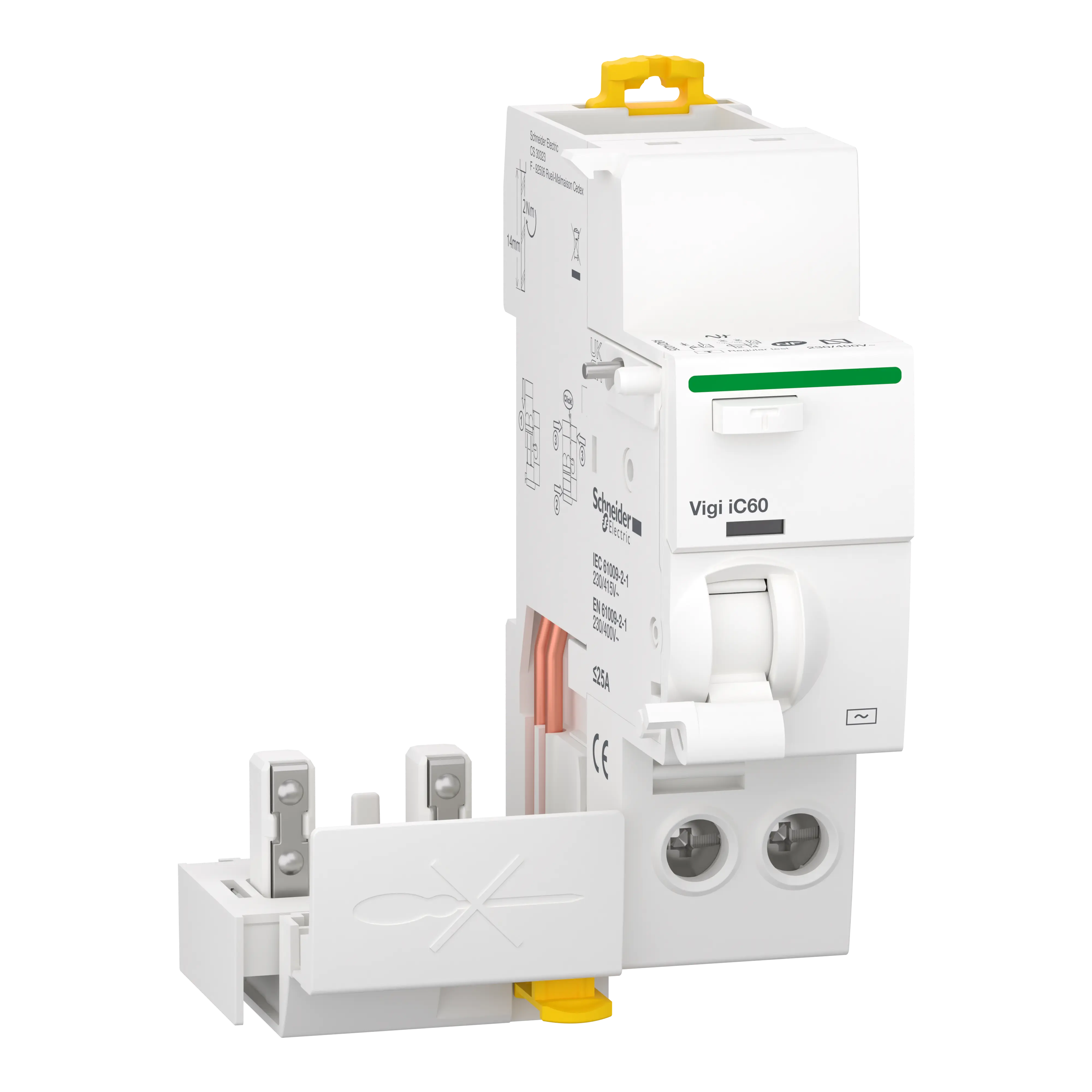 Acti9 Vigi iC60 - Bloc diff - 2P 25A 300mA - 230Vca à 400Vca - Type AC - SCHNEIDER ELECTRIC - A9Q14225