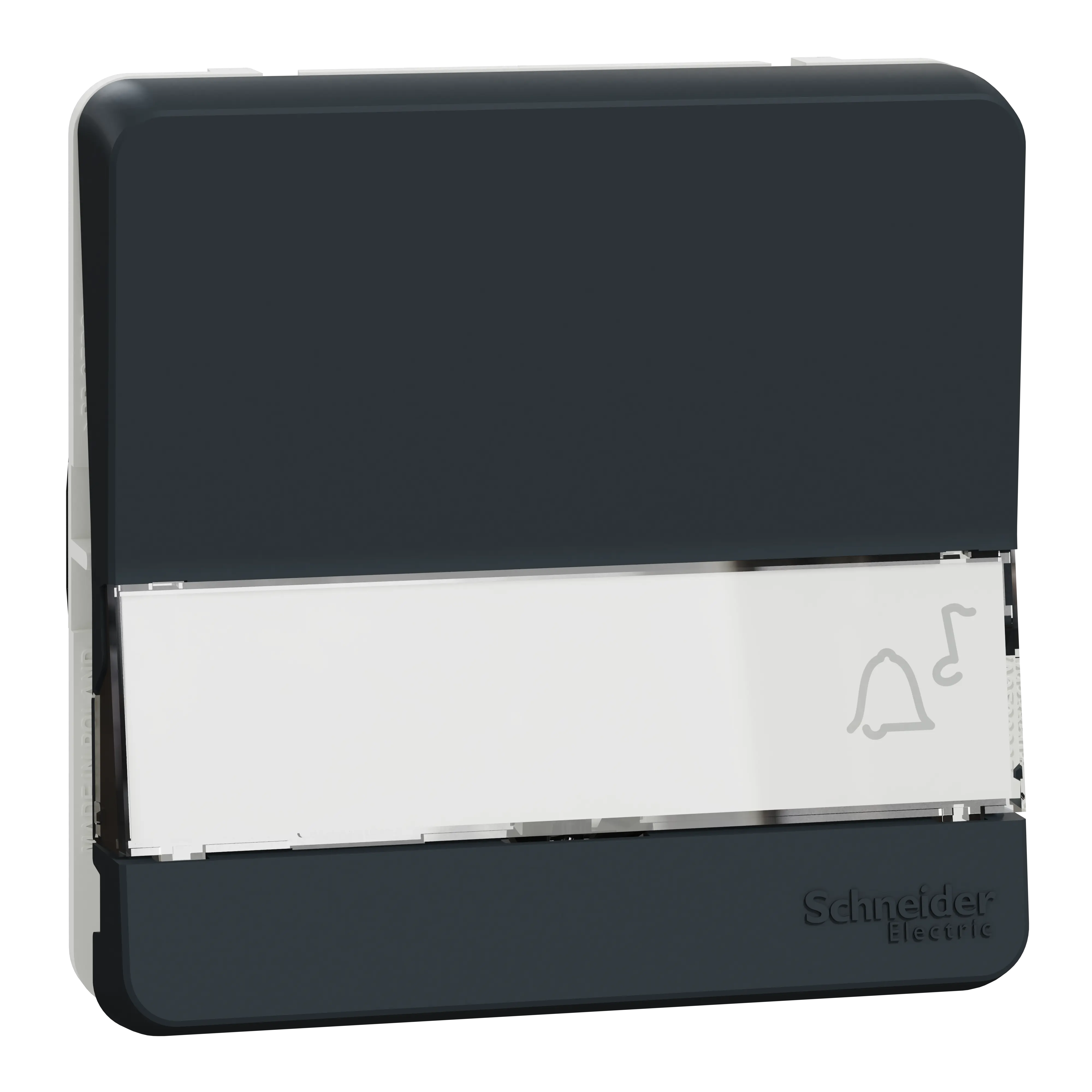 Mureva Styl - Bouton poussoir porte-etiquette - composable - IP55 - IK08 - gris - SCHNEIDER ELECTRIC - MUR34029