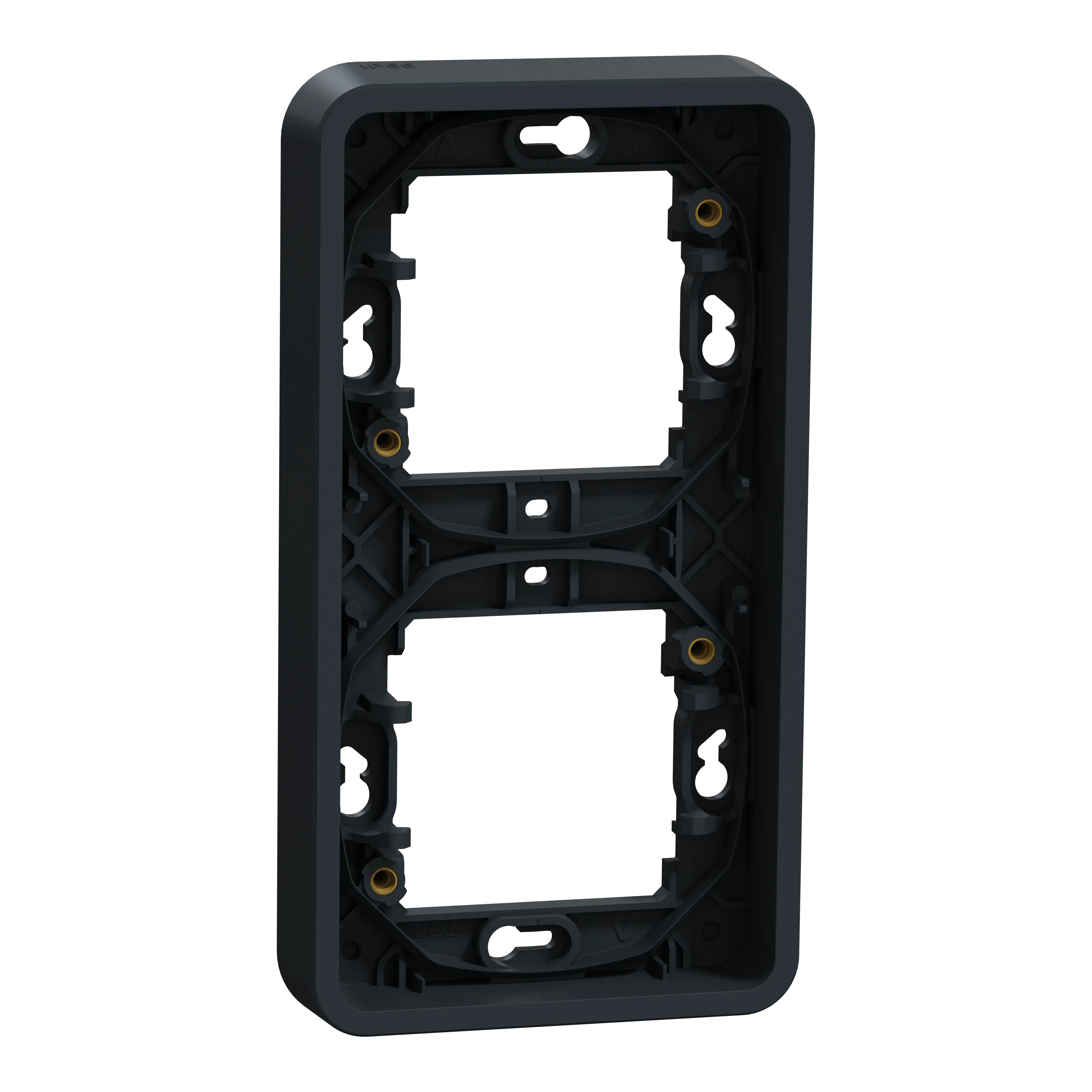 Mureva Styl - Cadre 2 postes vertical - encastré - IP55 - IK08 - gris - SCHNEIDER ELECTRIC - MUR34151