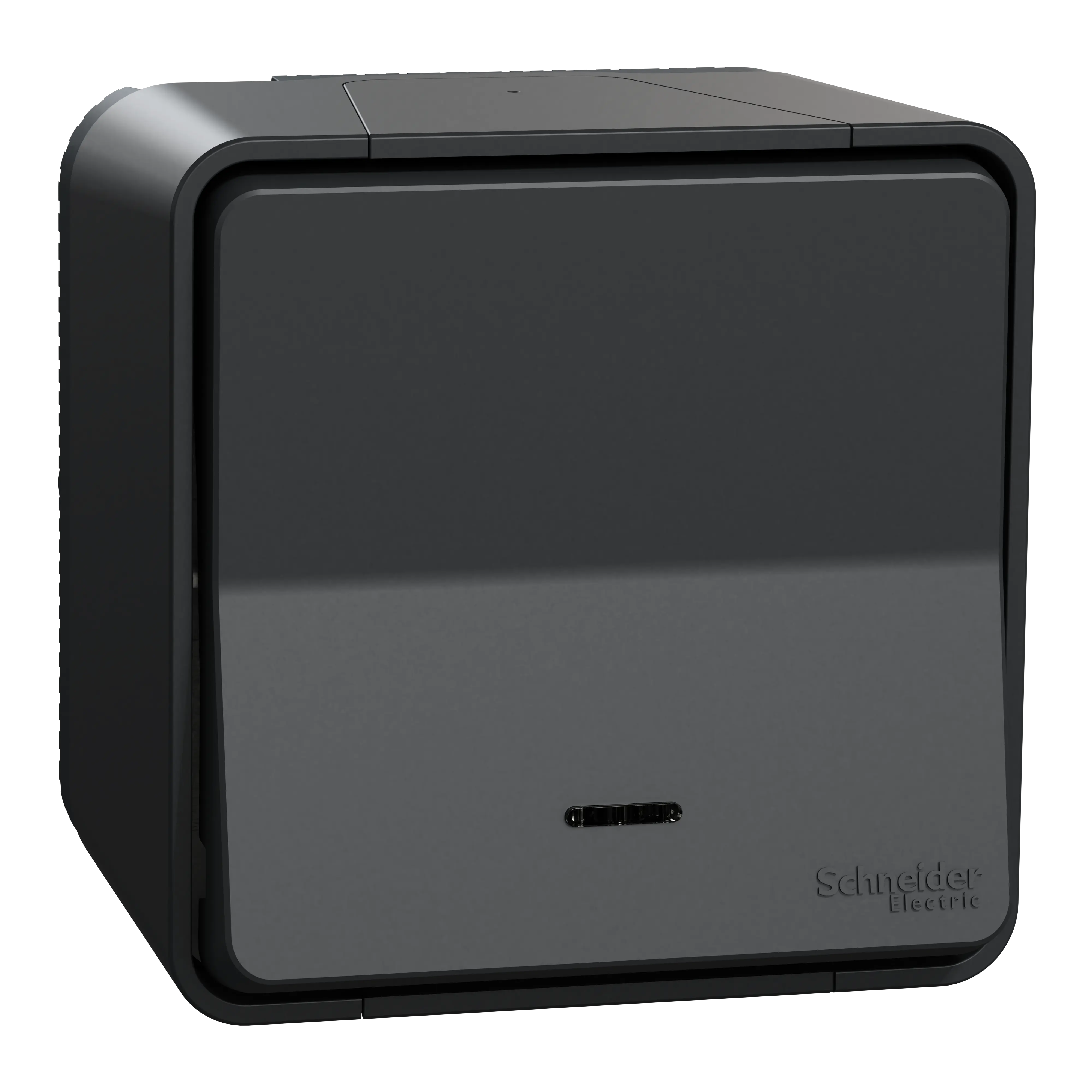 Mureva Styl - Bouton poussoir lumineux LED - saillie - IP55 - IK08 - gris - SCHNEIDER ELECTRIC - MUR35028