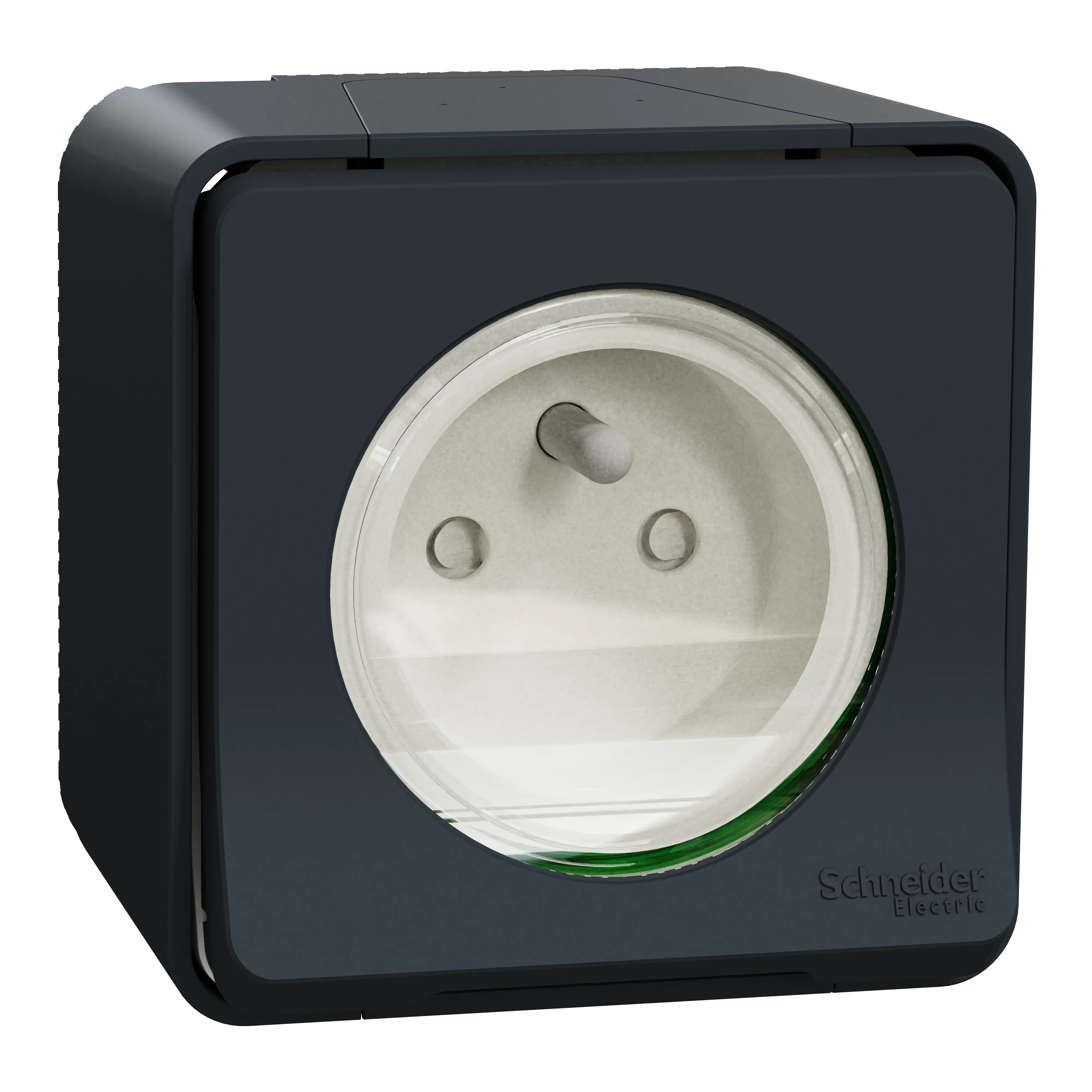 Mureva Styl - Prise courant 2P+T - saillie - IP55 - IK08 - connexion auto - gris - SCHNEIDER ELECTRIC - MUR35031