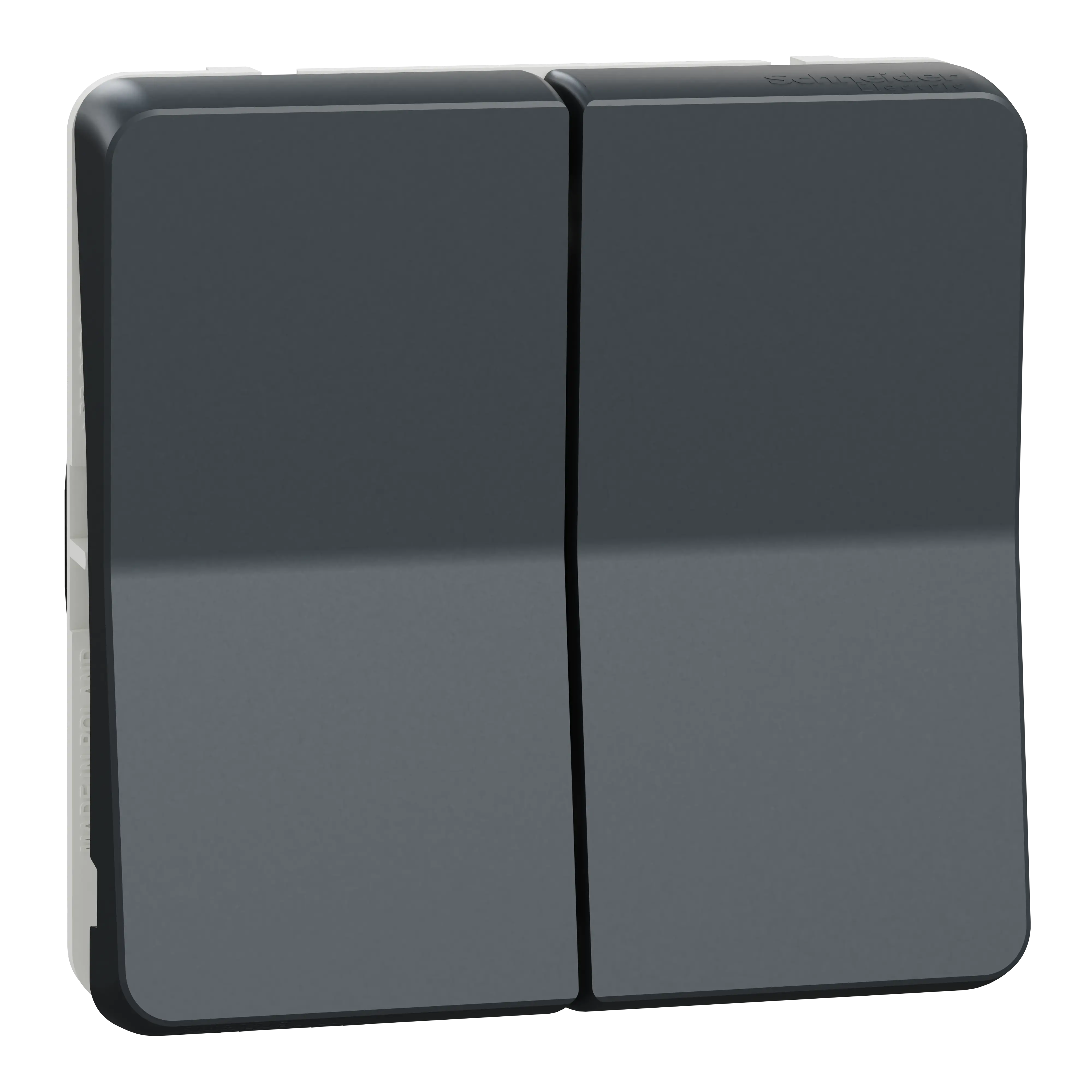 Mureva Styl - Double bouton poussoir - composable - IP55 - IK07 - gris - SCHNEIDER ELECTRIC - MUR35326