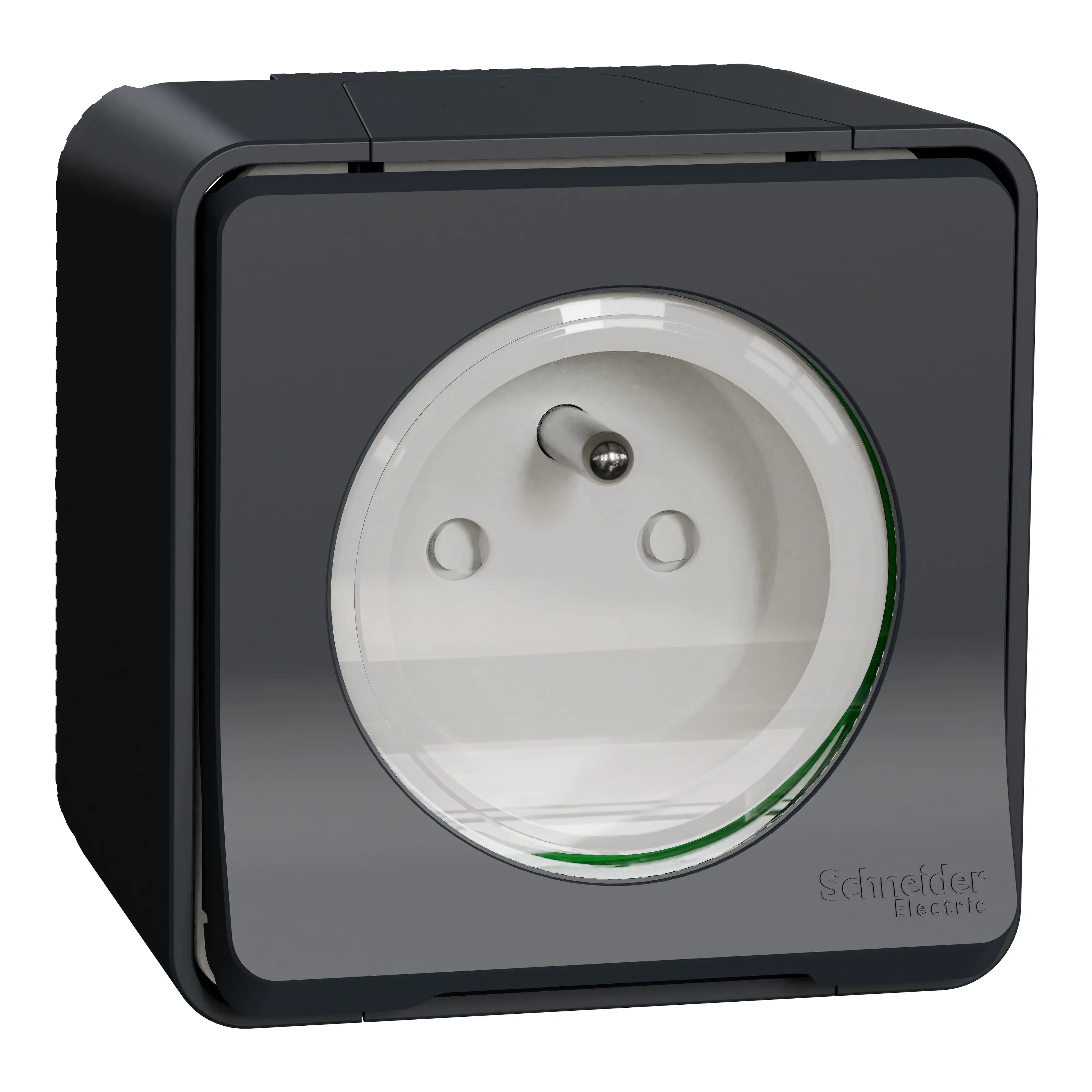 Mureva Styl - Prise de courant 2P+T à vis - saillie - IP55 - IK08 - gris - SCHNEIDER ELECTRIC - MUR36030