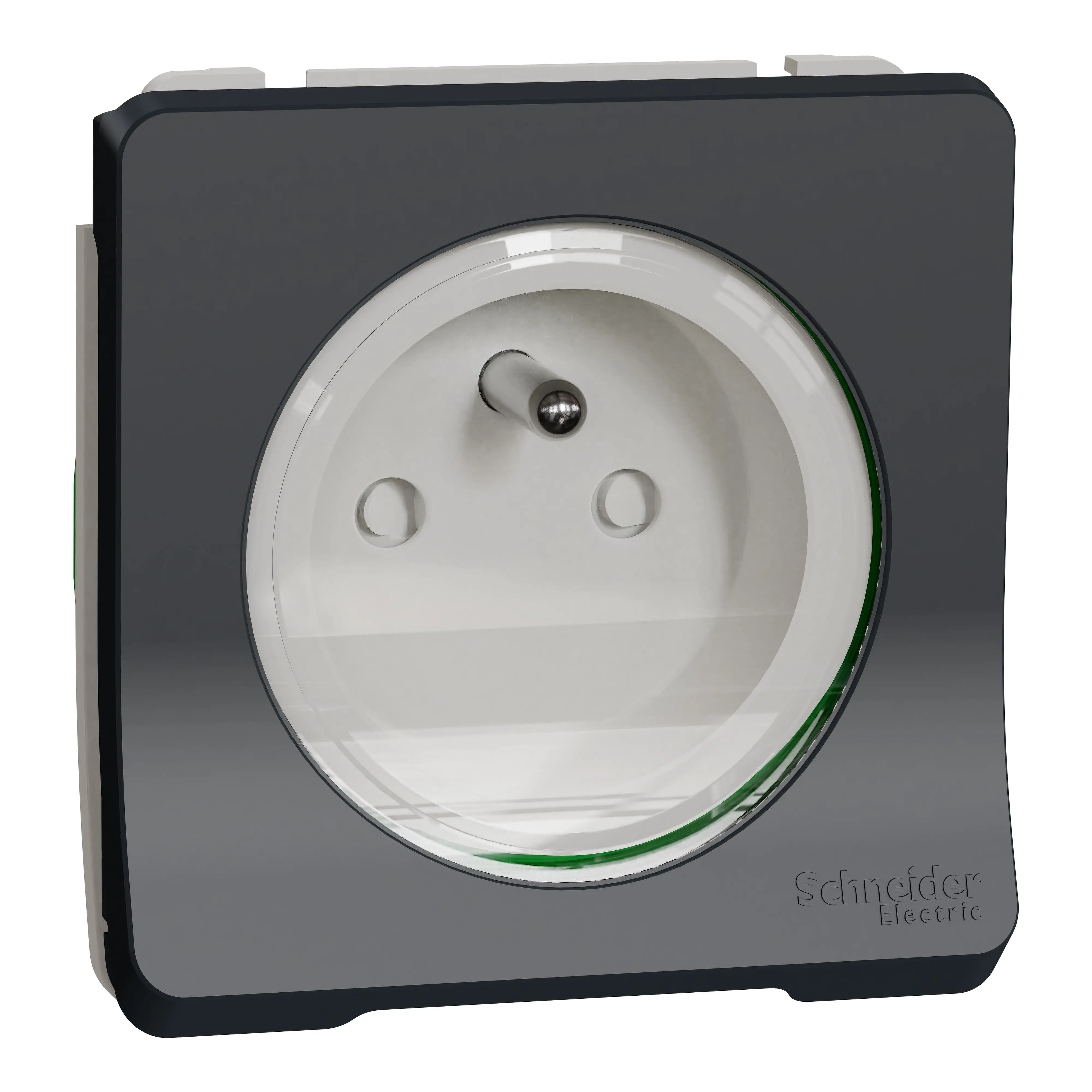 Mureva Styl - Prise de courant 2P+T à vis - composable - IP55 - IK08 - gris - SCHNEIDER ELECTRIC - MUR38030