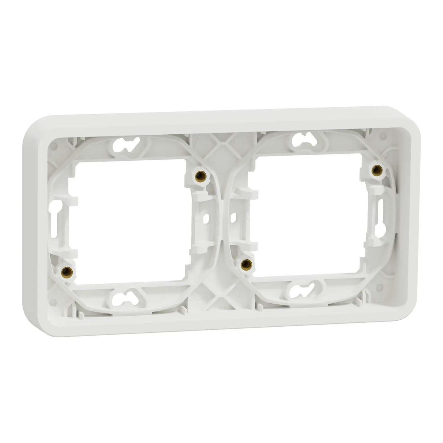 Mureva Styl - Cadre 2 postes horizontal - encastré - IP55 - IK08 - blanc - SCHNEIDER ELECTRIC - MUR39101
