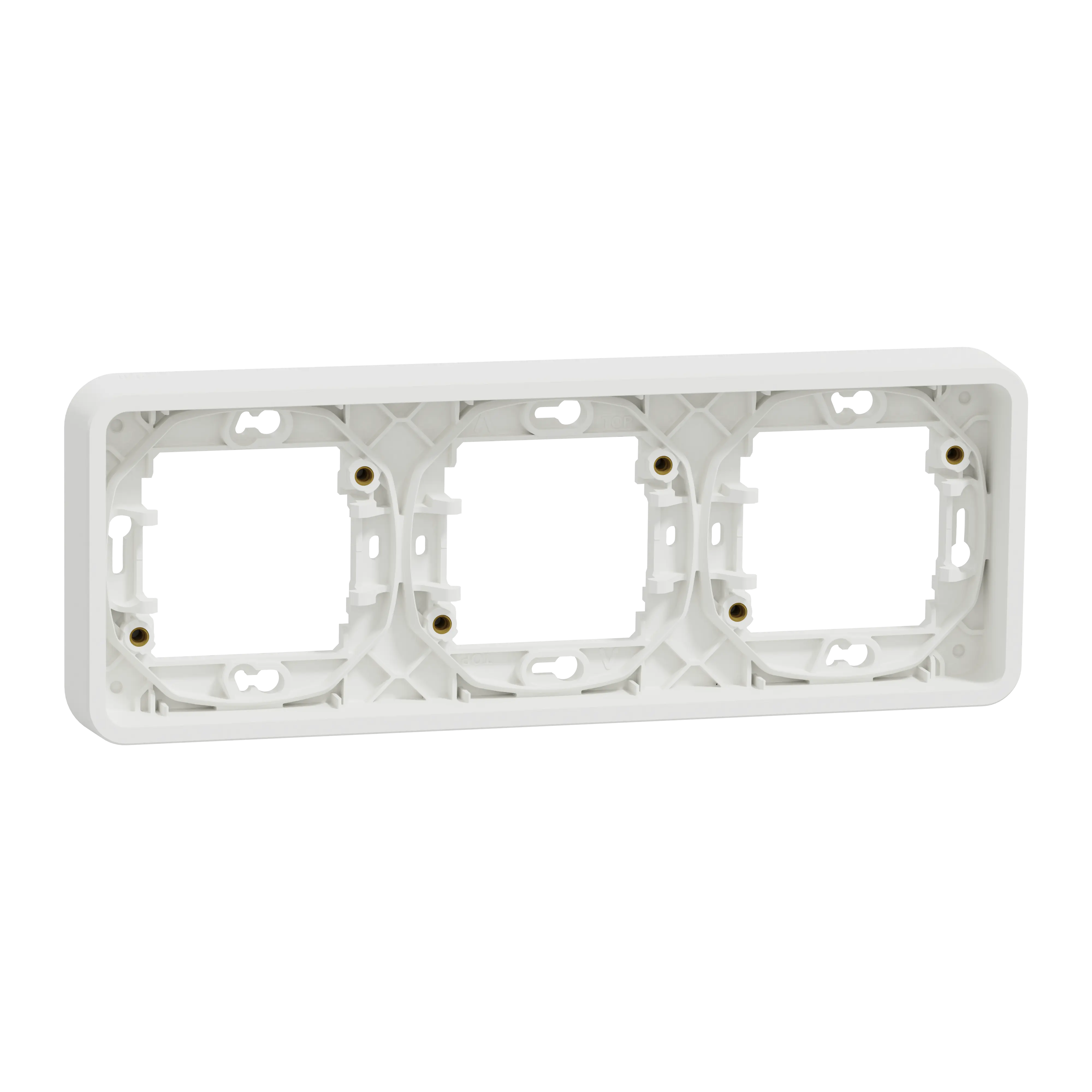 Mureva Styl - Cadre 3 postes horizontal - encastré - IP55 - IK08 - blanc - SCHNEIDER ELECTRIC - MUR39109