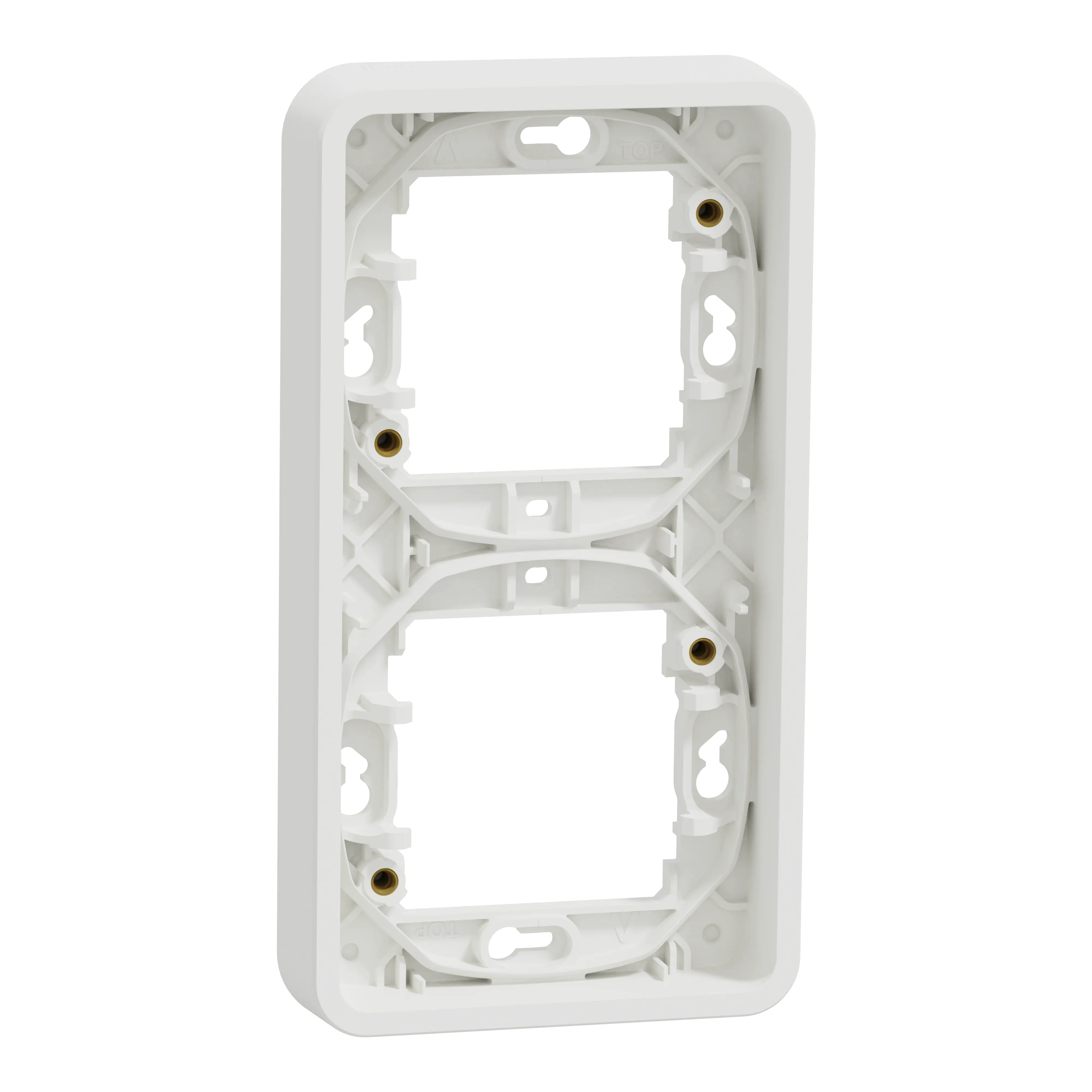 Mureva Styl - Cadre 2 postes vertical - encastré - IP55 - IK08 - blanc - SCHNEIDER ELECTRIC - MUR39151