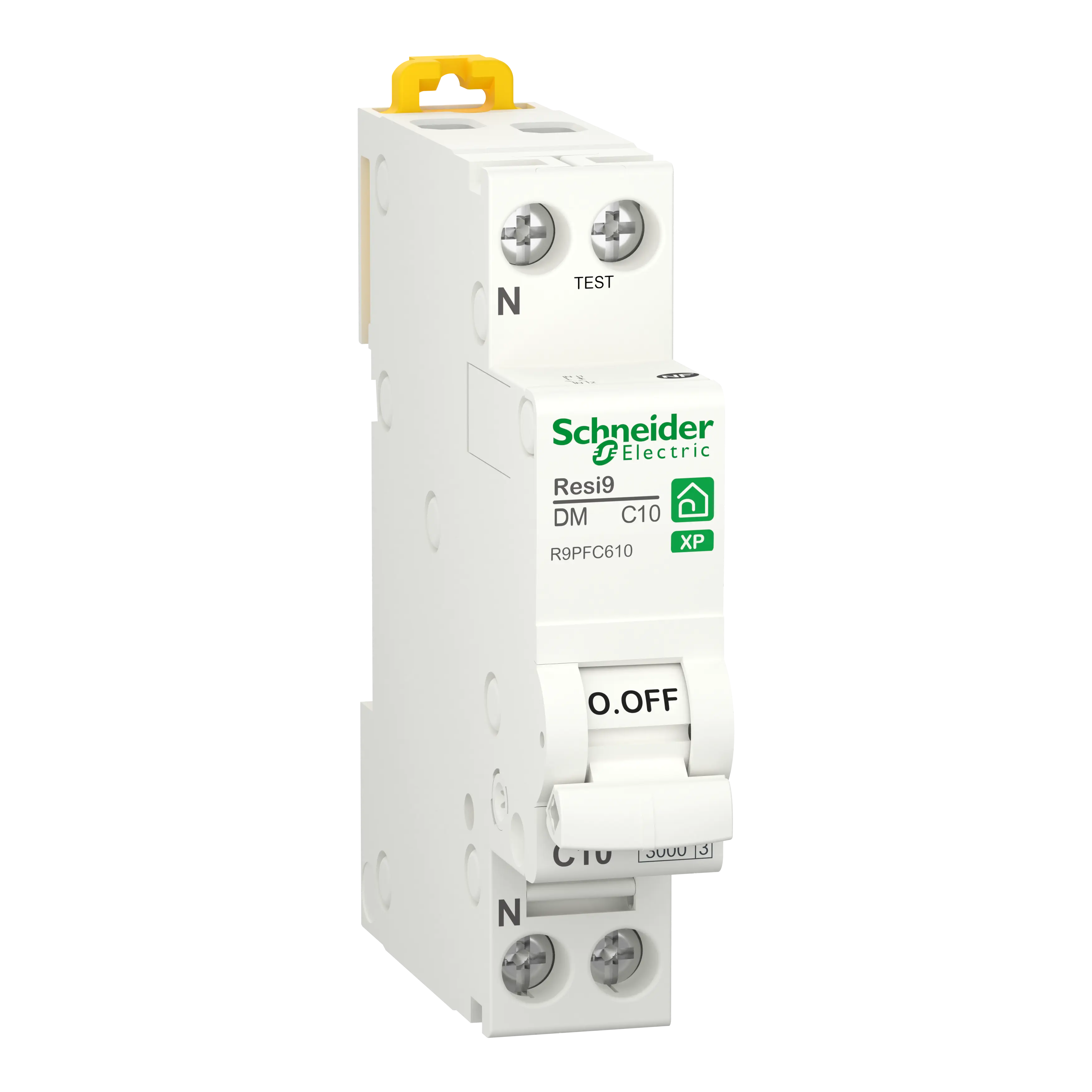 Resi9 - disjoncteur modulaire - 1P+N - 10A - courbe C - peignable - SCHNEIDER ELECTRIC - R9PFC610