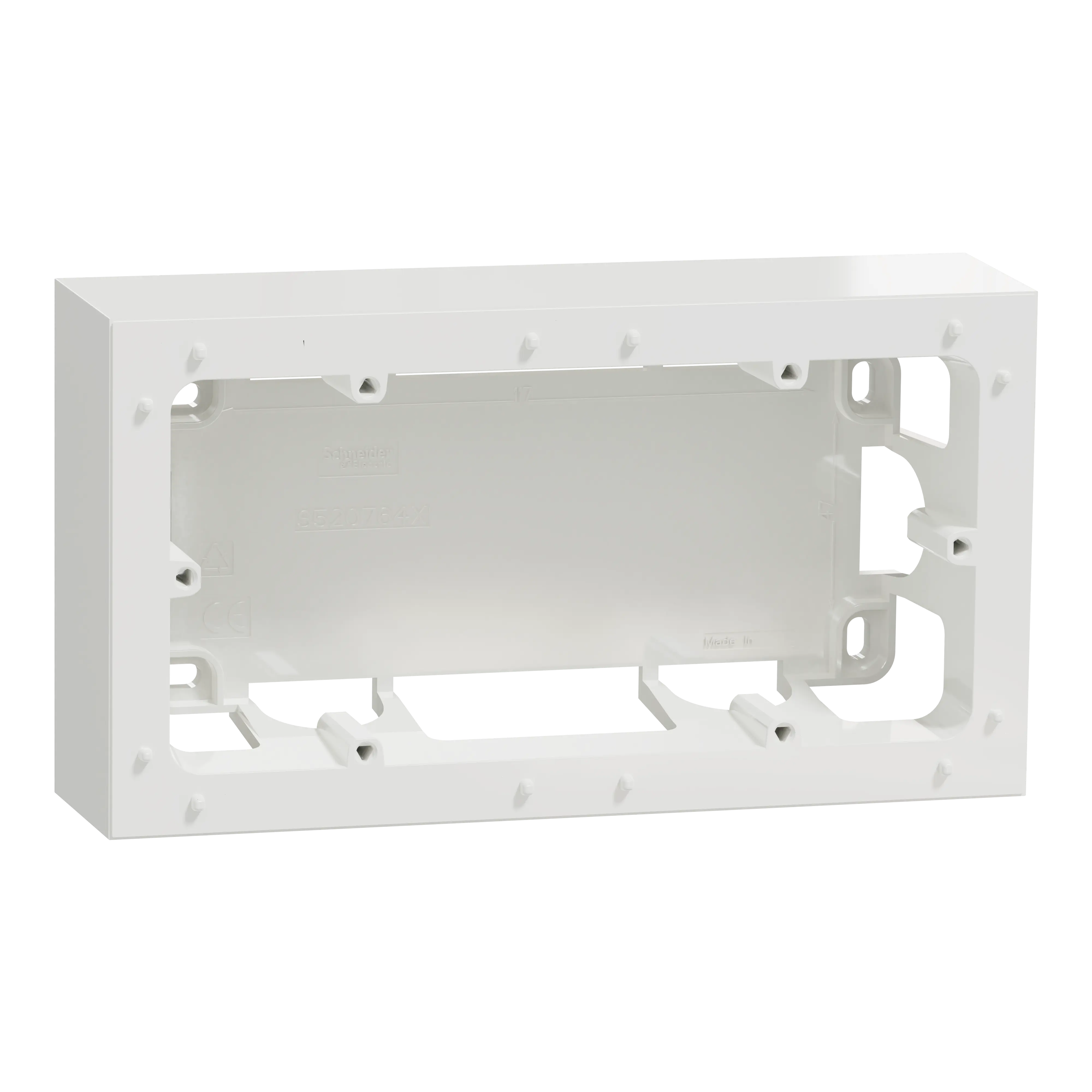 Odace Styl -  boîte pour montage en saillie 2 postes entraxe 71mm blanc - SCHNEIDER ELECTRIC - S520764