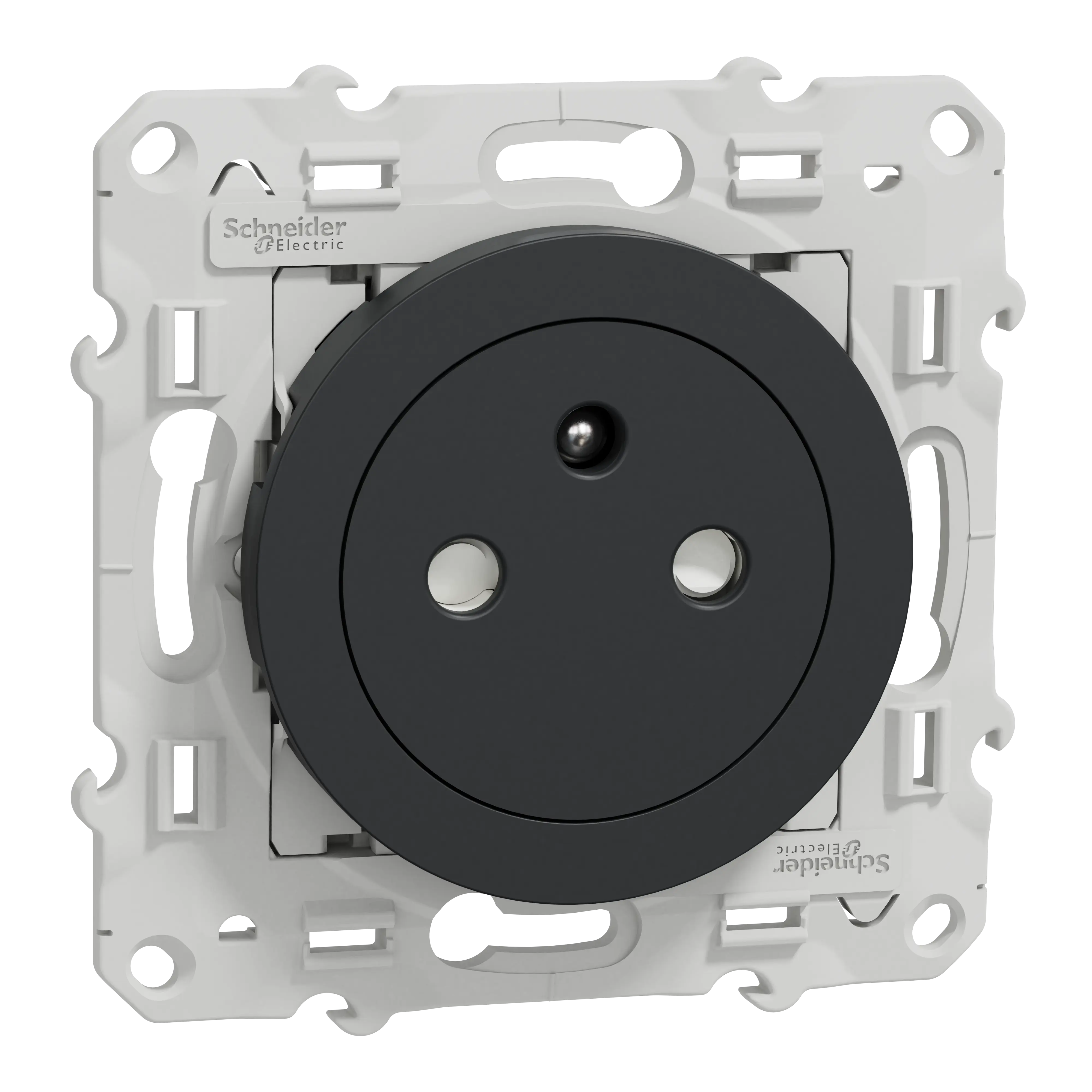 Odace - prise de courant 2P+T affleurante - anthracite - connexion rapide - SCHNEIDER ELECTRIC - S540052