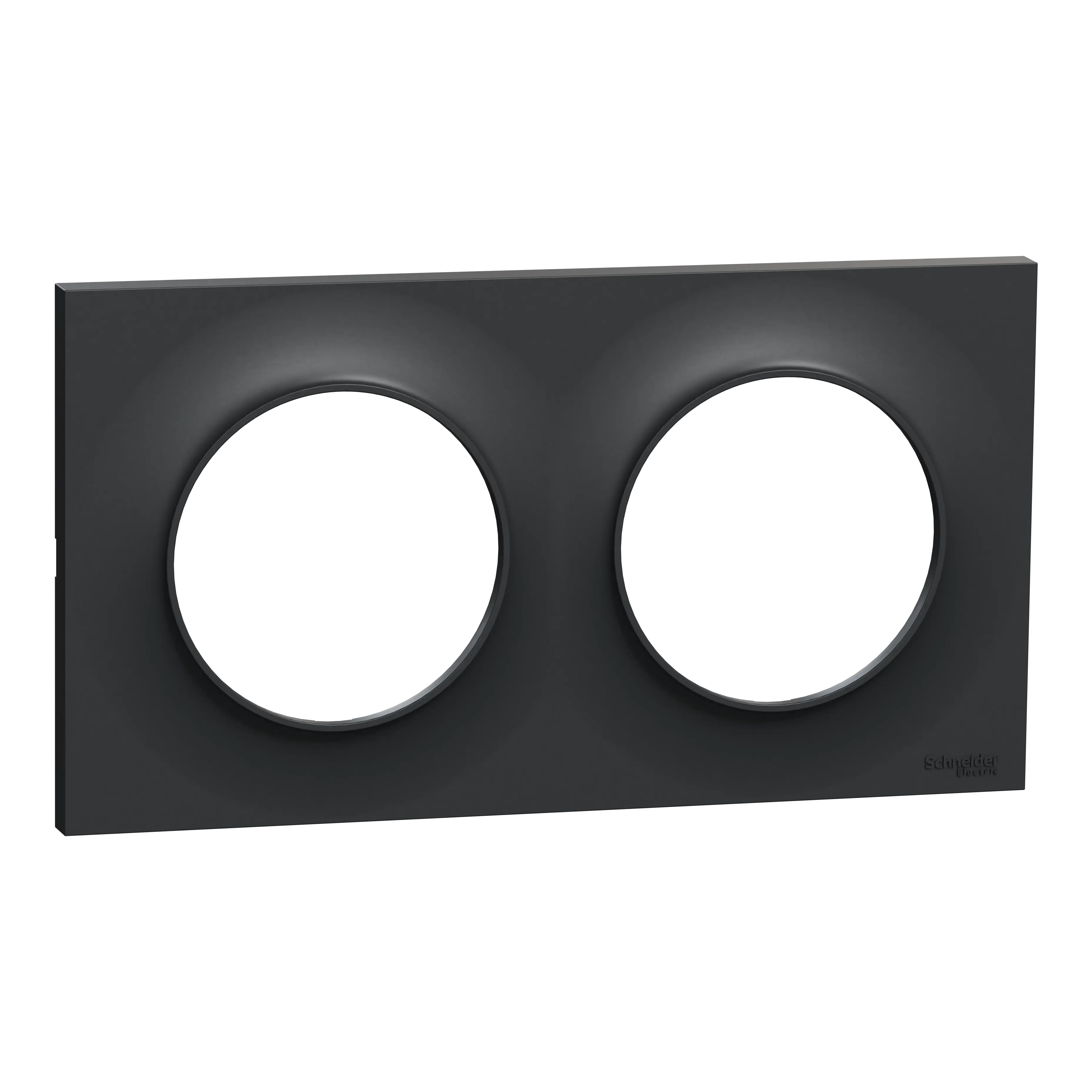 Odace Styl -  plaque 2 postes horizontaux ou verticaux entraxe 71mm anthracite - SCHNEIDER ELECTRIC - S540704