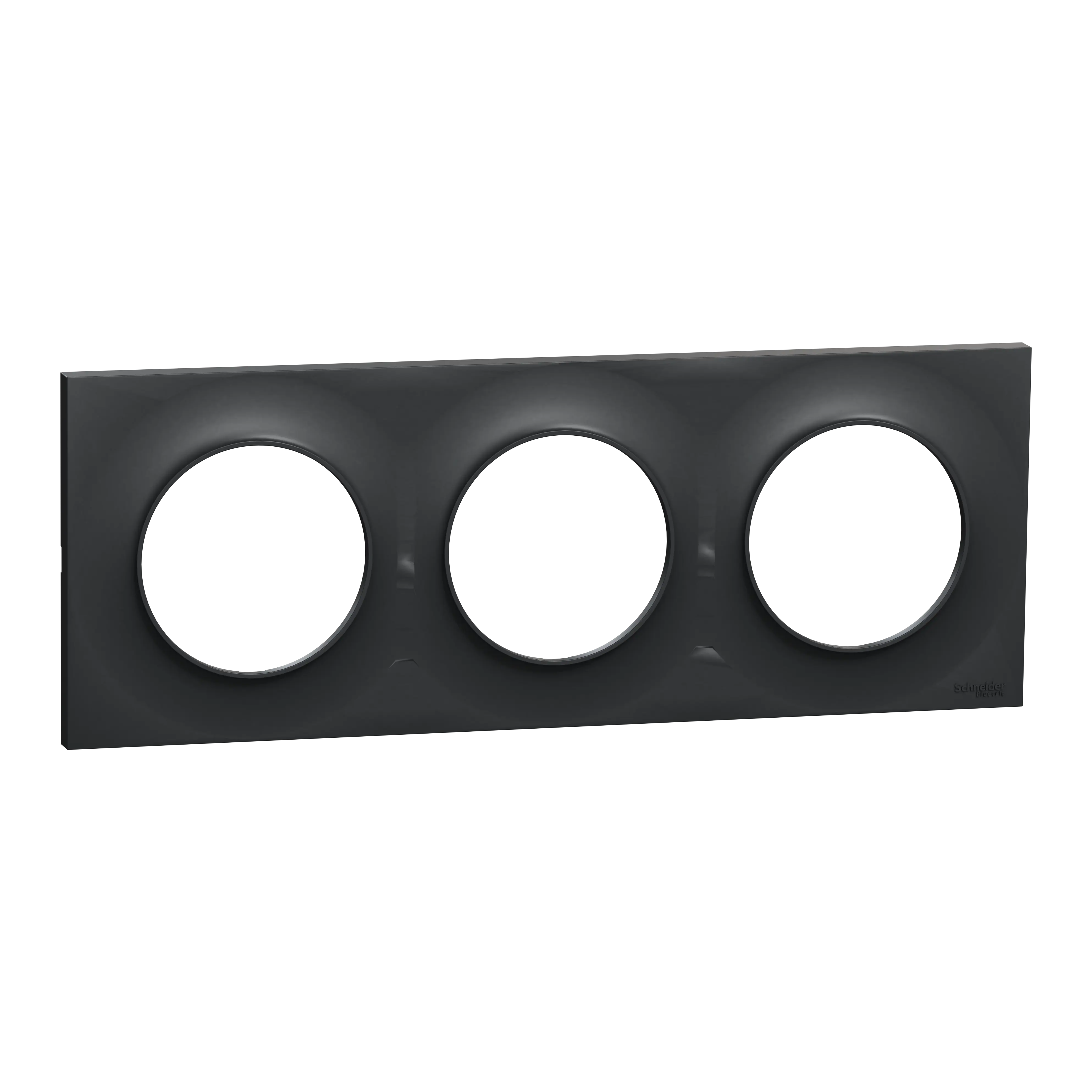 Odace Styl -  plaque 3 postes horizontaux ou verticaux entraxe 71mm anthracite - SCHNEIDER ELECTRIC - S540706