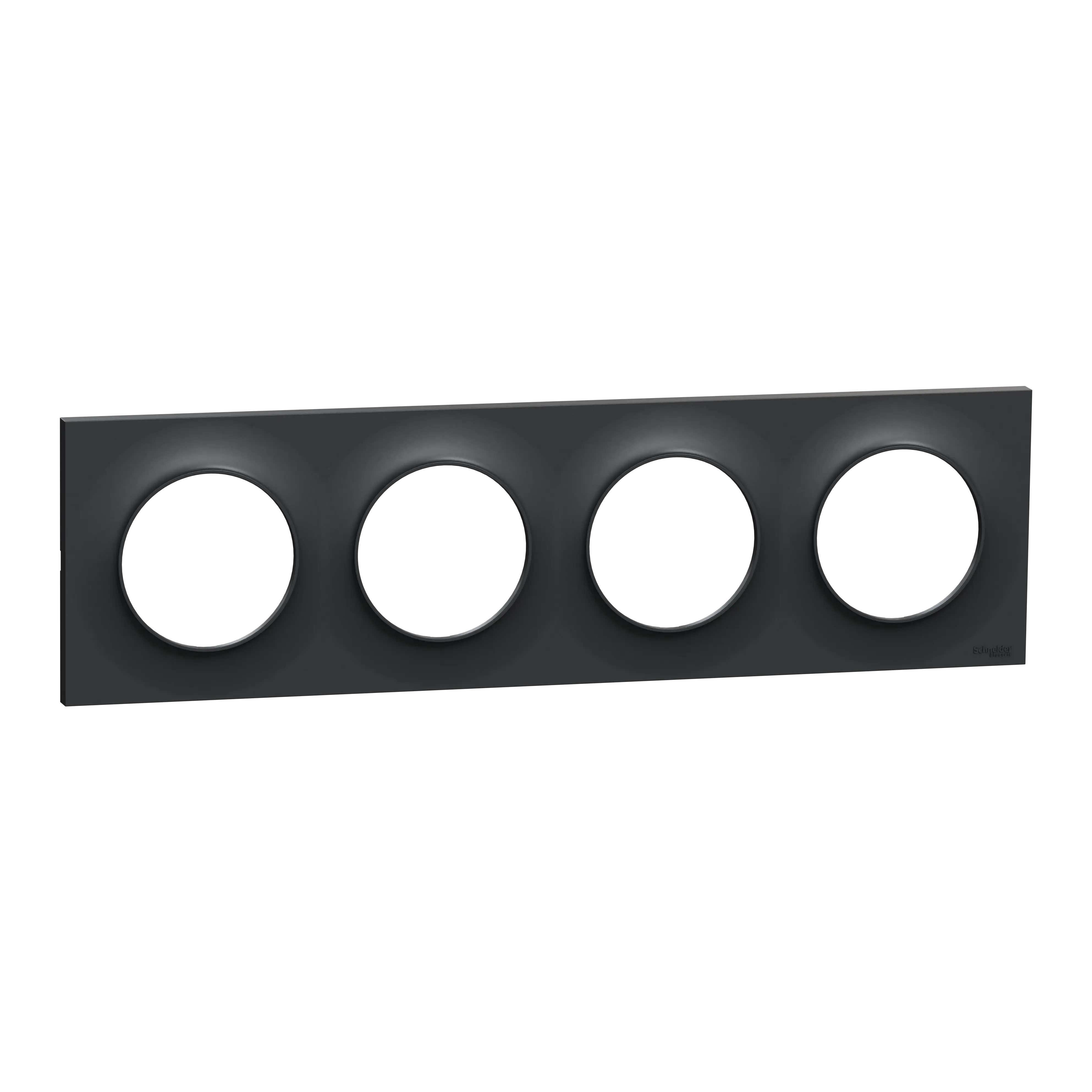 Odace Styl -  plaque 4 postes horizontaux ou verticaux entraxe 71mm anthracite - SCHNEIDER ELECTRIC - S540708