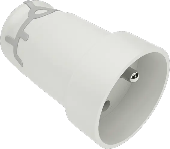 Fiche 16A femelle 2P+T coiffe blanche - EUROHM - 61040