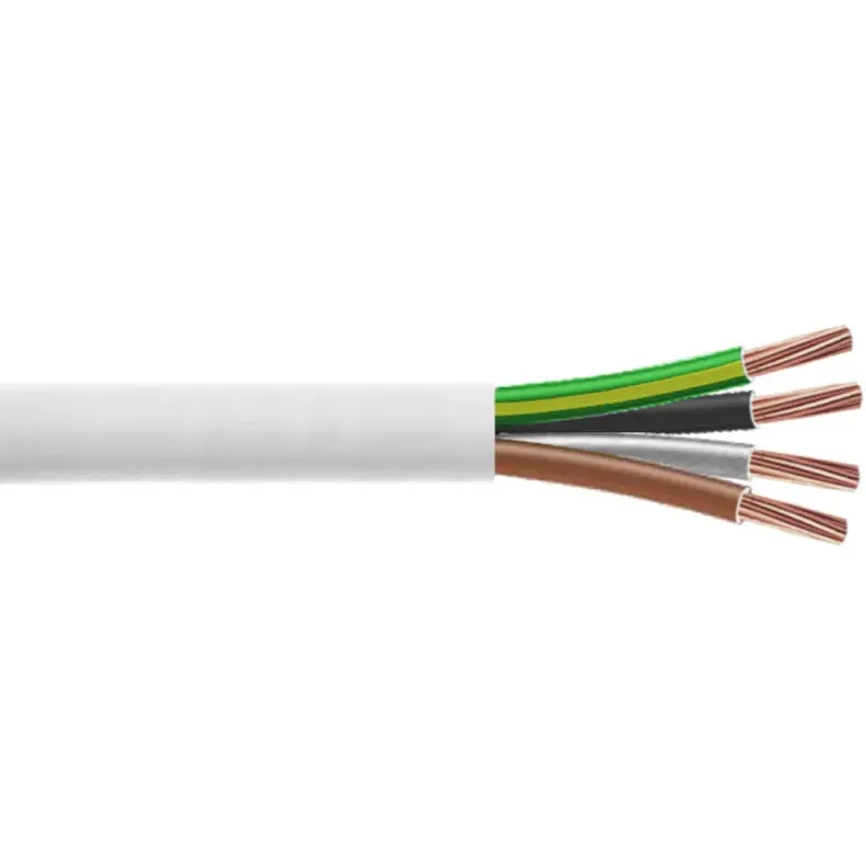 Cable - H05VV-F 4G0,75 BLANC - AXITRONIC - bobine 50m - VVF4G075B
