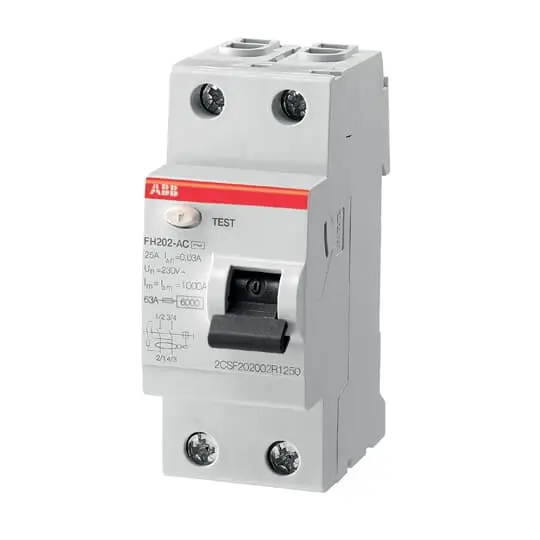 Interrupteur Différentiel 2 P 63 A 30mA ABB - Type AC - ABB - 443061