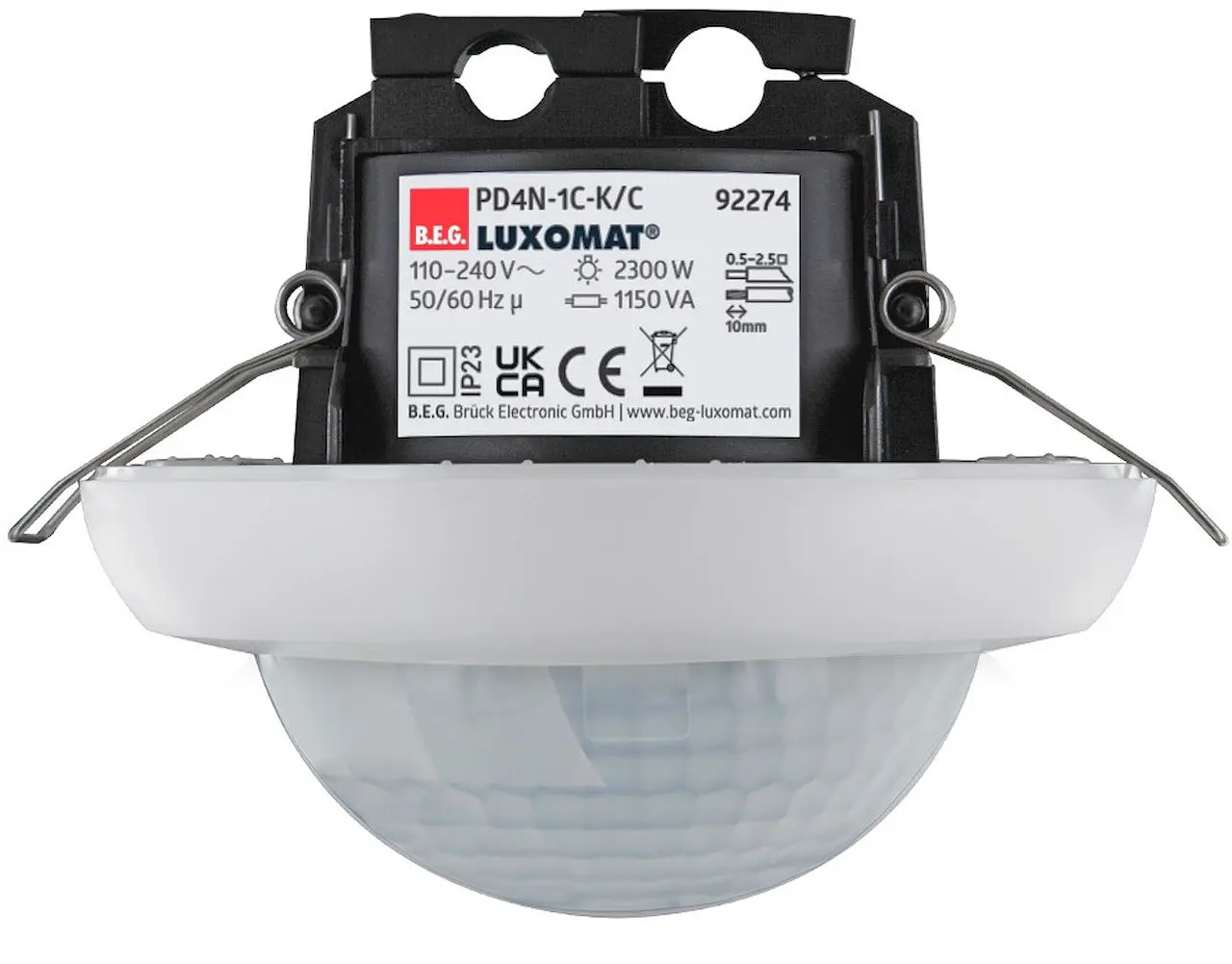 Détecteur de mouvement PD4N-1C-C-FP 360°, couloir faux plafond, Télécommandable - BEG - 92274