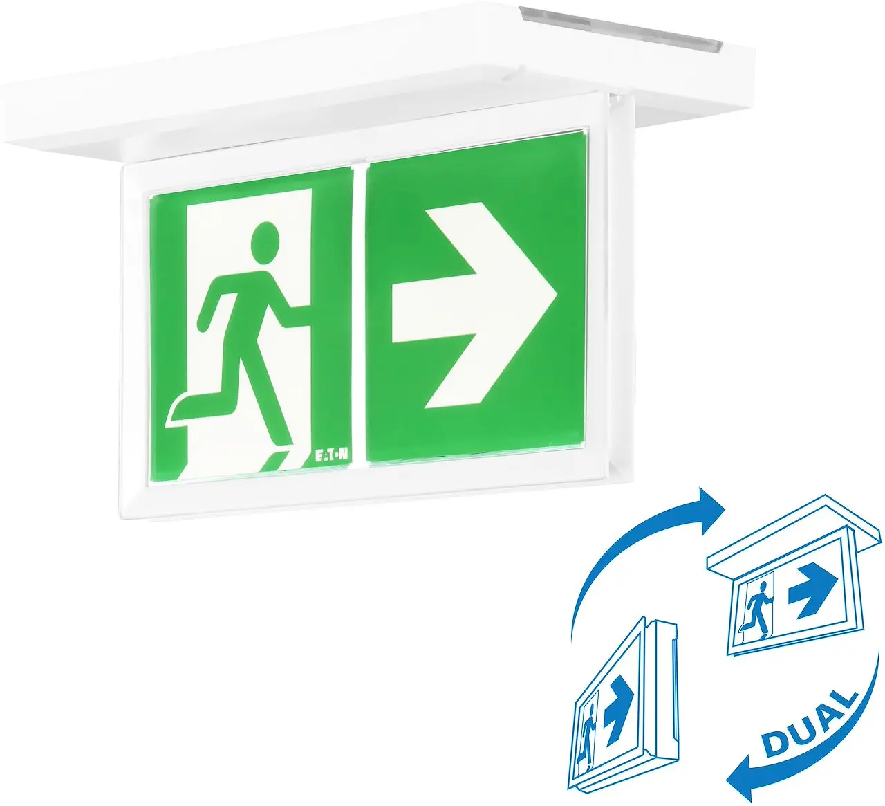 BAES évacuation SATI - 45lm/1h - IP43 IK07 - Pose mur/plafond - Visibilité+ - LUMINOX - 16125