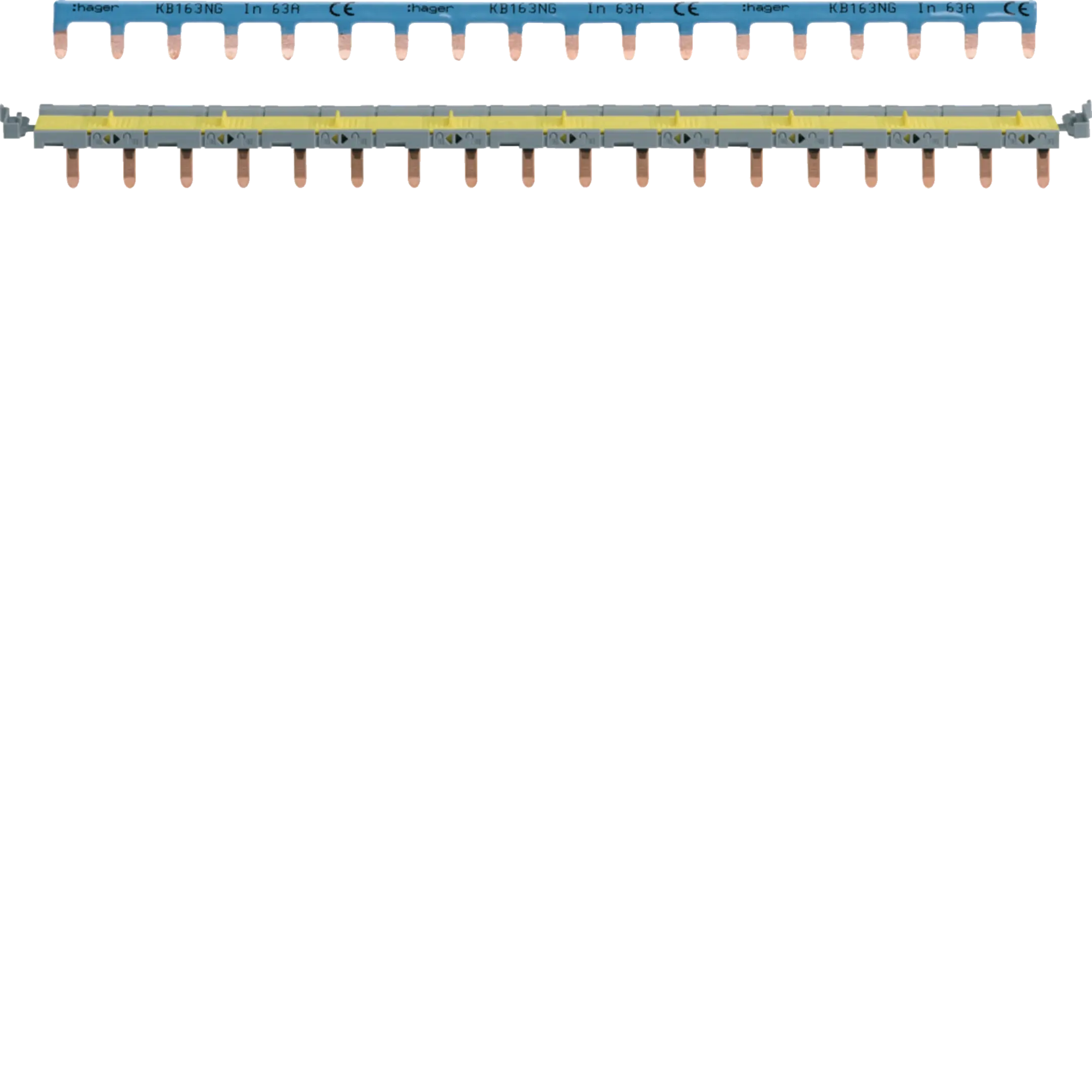 Barres de pontage pour système SanVis 18 modules - HAGER - KBS763G